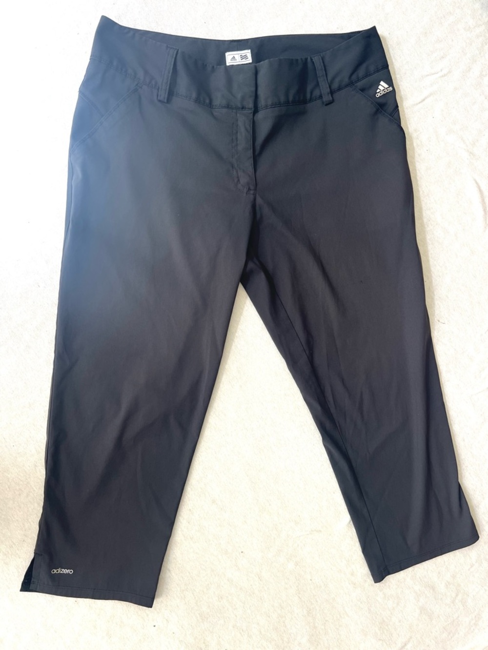 adidas Black Women’s Athletic Chino Capris Athleisure